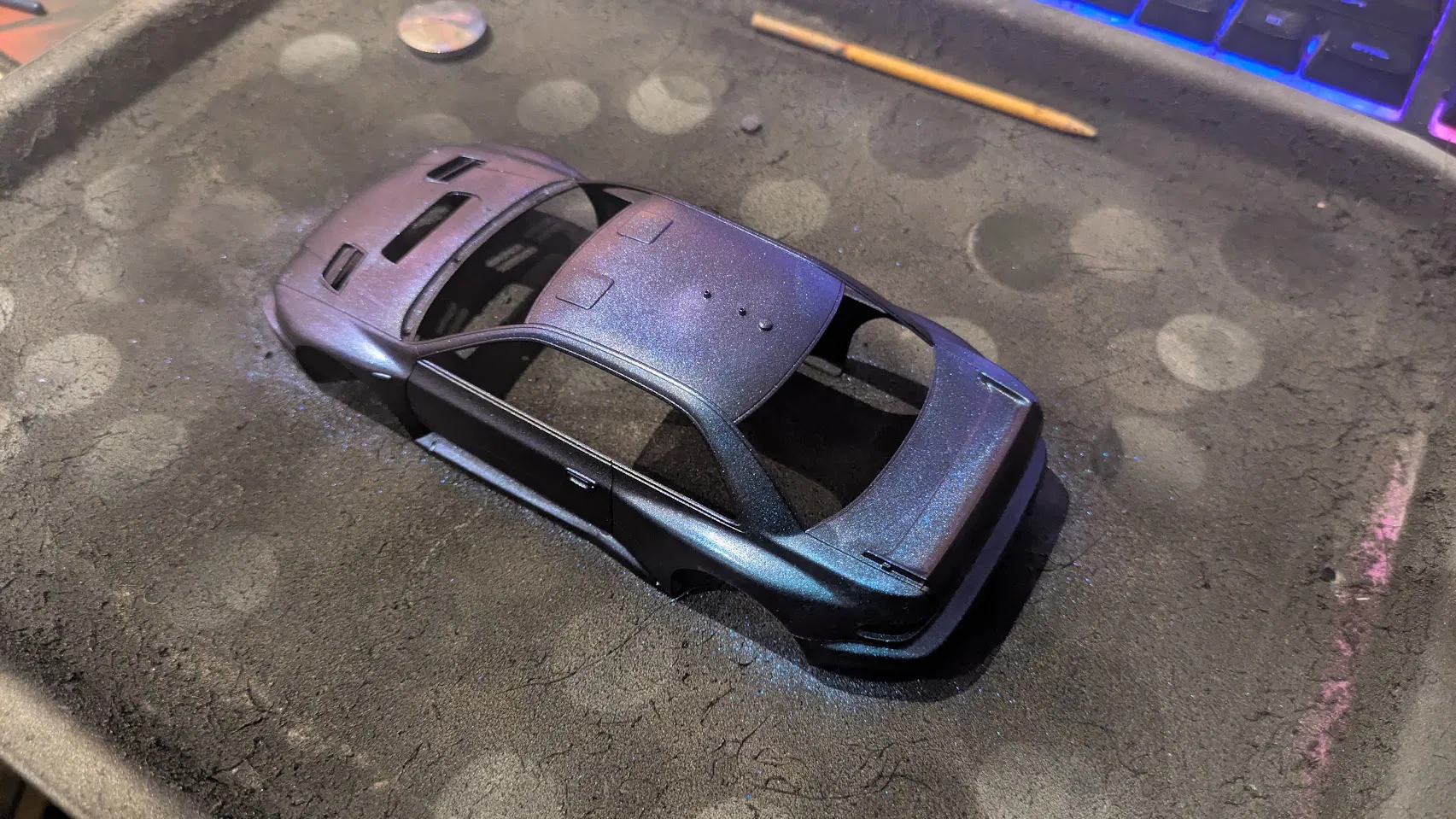Trying out Turbodork colourshift paints on a Tamiya Subaru Impreza. image 3