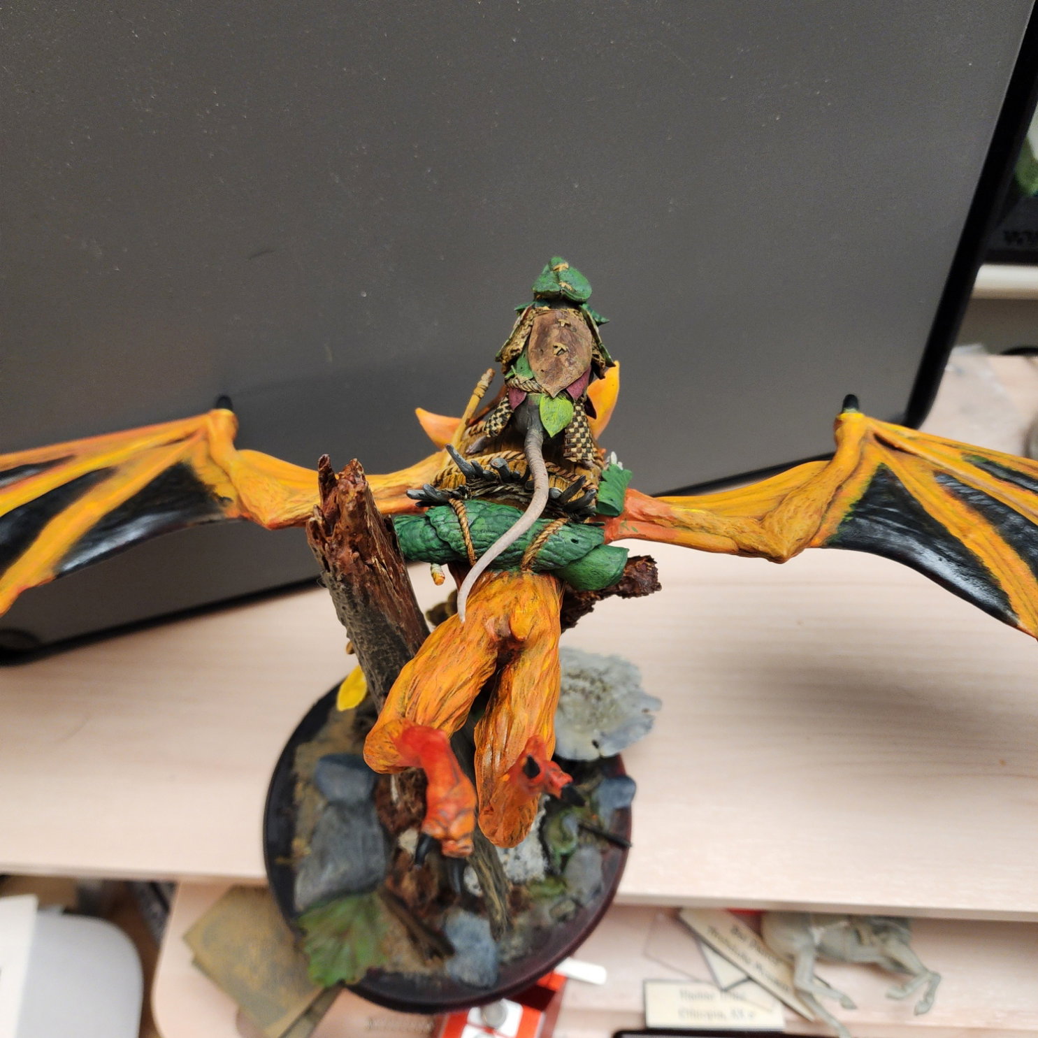 Bat Rider, Archduke mousin series, 54mm, Rescale Miniatures.
