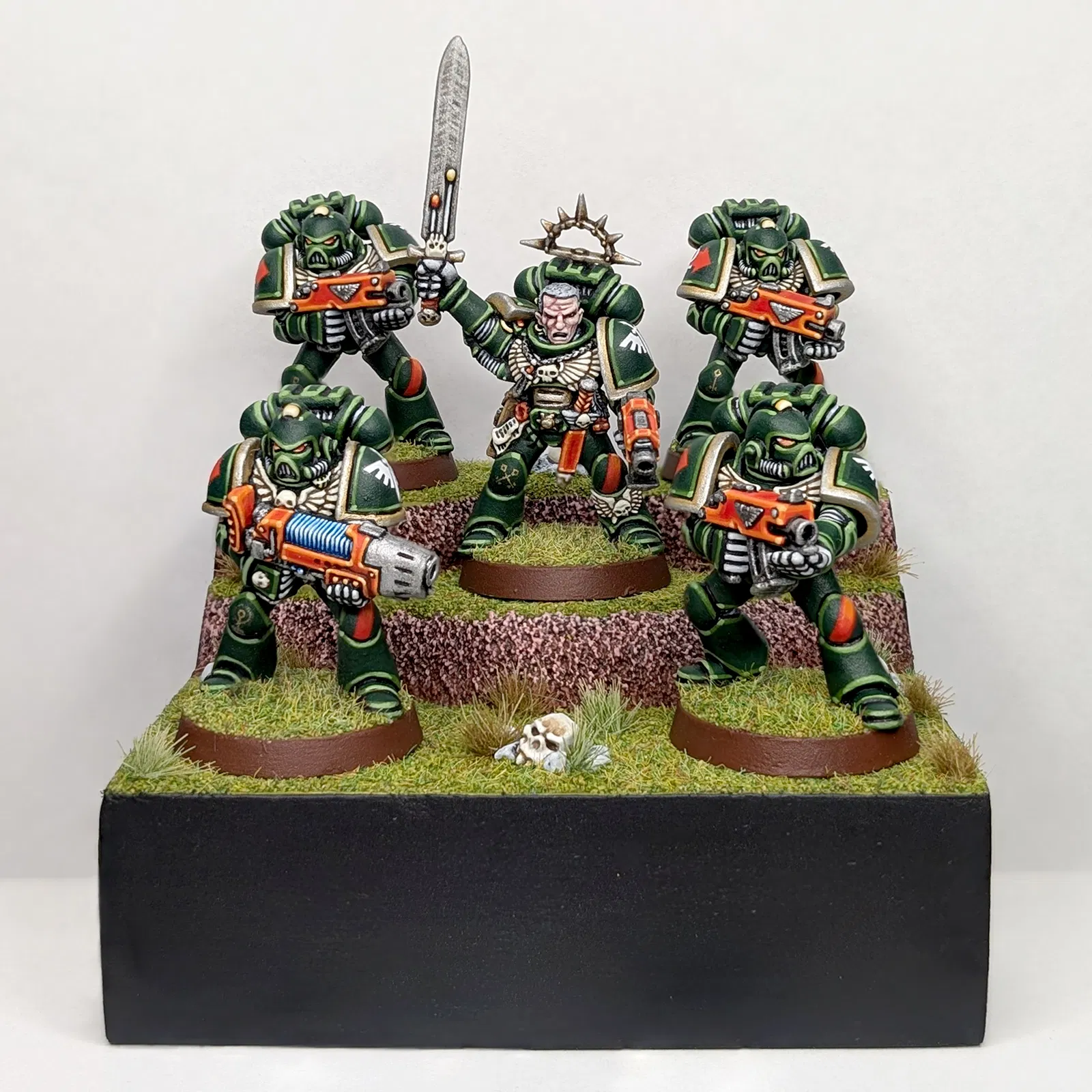 2nd Edition Grim Bright Dark Angels Squad on Temp Base image 1