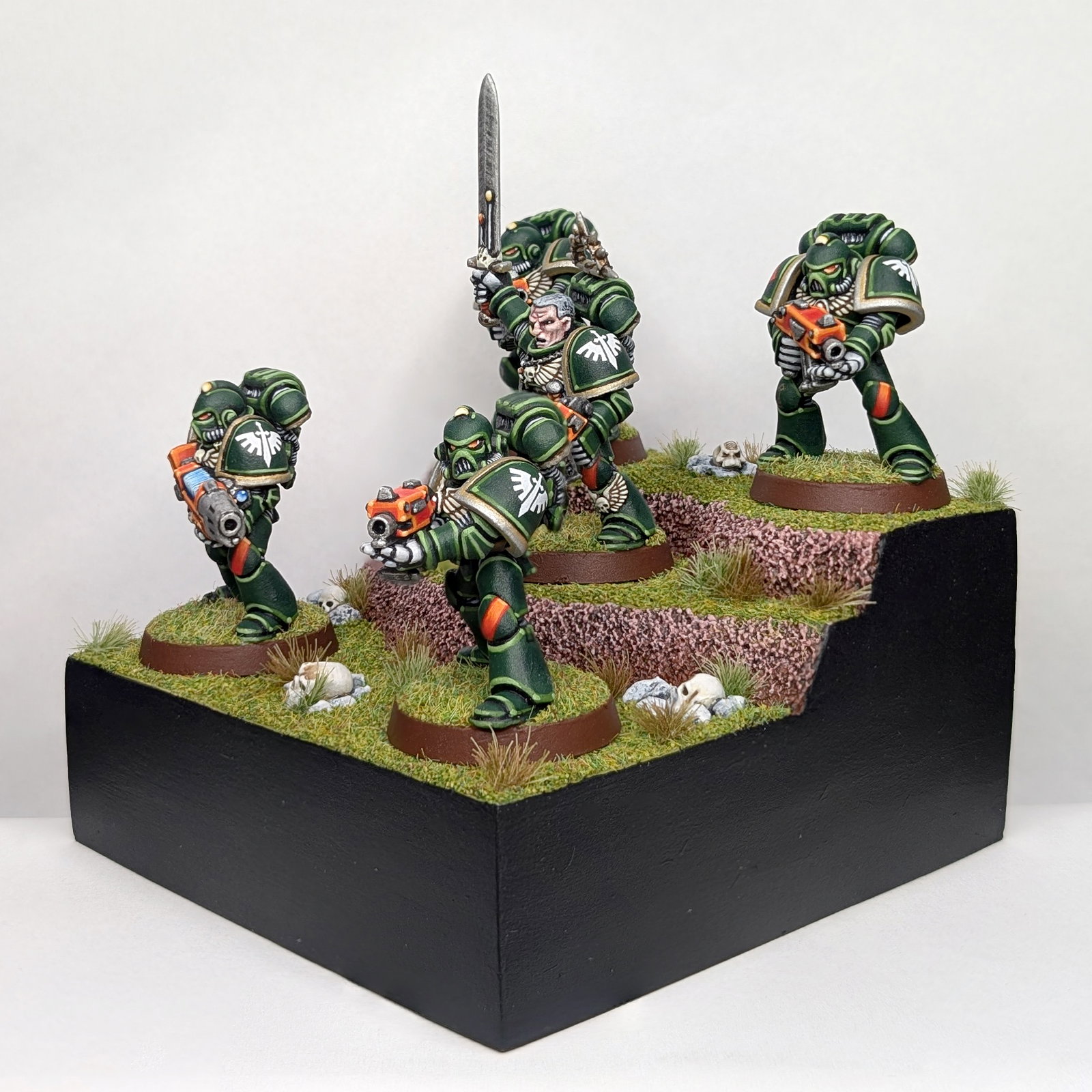 2nd Edition Grim Bright Dark Angels Squad on Temp Base image 2