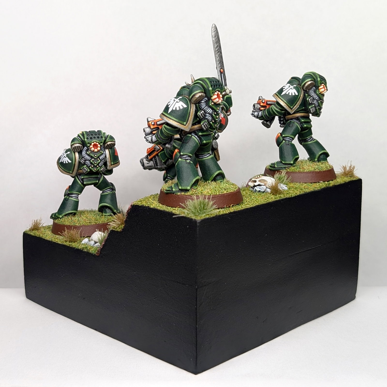 2nd Edition Grim Bright Dark Angels Squad on Temp Base image 3